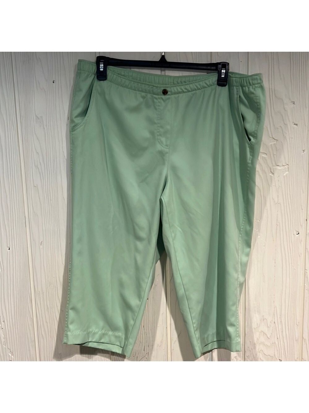 Alia Lime Green Capri Elastic Waist Plus Size 18W